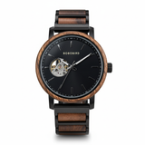 Classics Automatic Wooden Watch Collection Tigerwood Black – Boshū